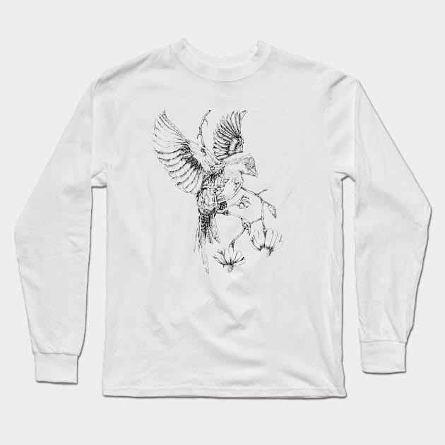 Come il vento tra le costole Long Sleeve T-Shirt by massimoliuzziart